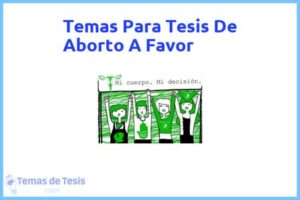 Tesis de Aborto A Favor: Ejemplos y temas TFG TFM