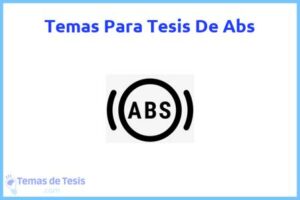 Tesis de Abs: Ejemplos y temas TFG TFM