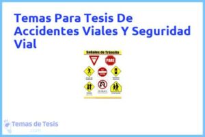 Tesis de Accidentes Viales Y Seguridad Vial: Ejemplos y temas TFG TFM