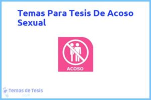 Tesis de Acoso Sexual: Ejemplos y temas TFG TFM
