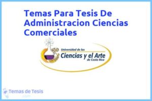 Tesis de Administracion Ciencias Comerciales: Ejemplos y temas TFG TFM