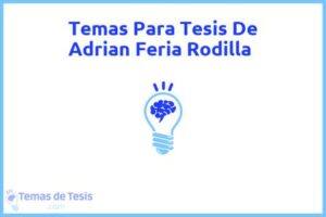 Tesis de Adrian Feria Rodilla: Ejemplos y temas TFG TFM