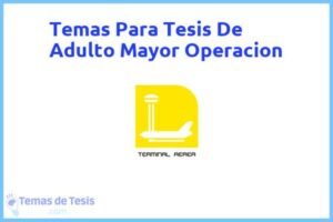 Tesis de Adulto Mayor Operacion: Ejemplos y temas TFG TFM