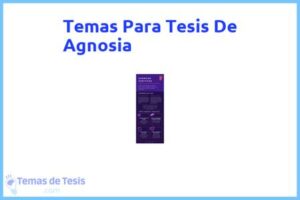 Tesis de Agnosia: Ejemplos y temas TFG TFM