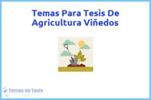 Tesis de Agricultura Viñedos: Ejemplos y temas TFG TFM