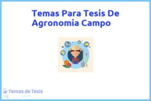 Tesis de Agronomia Campo: Ejemplos y temas TFG TFM