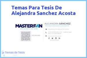 Tesis de Alejandra Sanchez Acosta: Ejemplos y temas TFG TFM