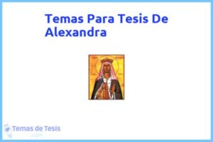 Tesis de Alexandra: Ejemplos y temas TFG TFM