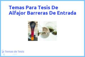 Tesis de Alfajor Barreras De Entrada: Ejemplos y temas TFG TFM