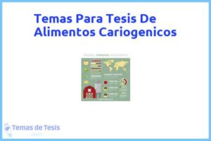 Tesis de Alimentos Cariogenicos: Ejemplos y temas TFG TFM