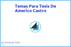 Tesis de Americo Castro: Ejemplos y temas TFG TFM