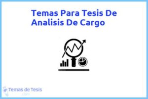 Tesis de Analisis De Cargo: Ejemplos y temas TFG TFM