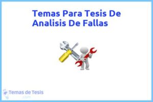 Tesis de Analisis De Fallas: Ejemplos y temas TFG TFM