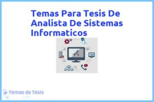 Tesis de Analista De Sistemas Informaticos: Ejemplos y temas TFG TFM