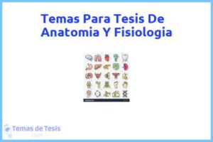 Tesis de Anatomia Y Fisiologia: Ejemplos y temas TFG TFM