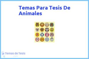 Tesis de Animales: Ejemplos y temas TFG TFM