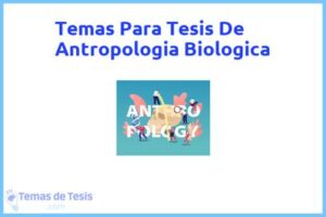 Tesis de Antropologia Biologica: Ejemplos y temas TFG TFM