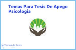 Tesis de Apego Psicologia: Ejemplos y temas TFG TFM