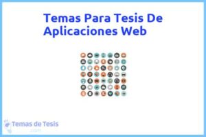 Tesis de Aplicaciones Web: Ejemplos y temas TFG TFM