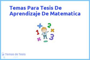 Tesis de Aprendizaje De Matematica: Ejemplos y temas TFG TFM