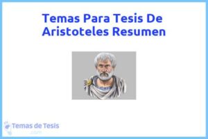 Tesis de Aristoteles Resumen: Ejemplos y temas TFG TFM