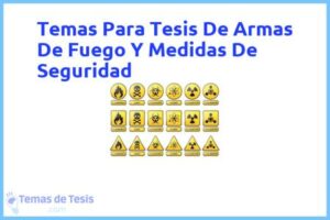 Tesis de Armas De Fuego Y Medidas De Seguridad: Ejemplos y temas TFG TFM