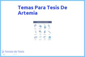Tesis de Artemia: Ejemplos y temas TFG TFM