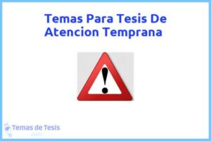 Tesis de Atencion Temprana: Ejemplos y temas TFG TFM