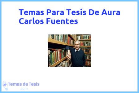 temas de tesis de Aura Carlos Fuentes, ejemplos para tesis en Aura Carlos Fuentes, ideas para tesis en Aura Carlos Fuentes, modelos de trabajo final de grado TFG y trabajo final de master TFM para guiarse