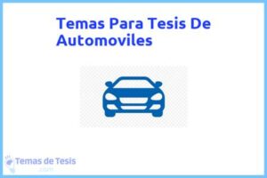 Tesis de Automoviles: Ejemplos y temas TFG TFM