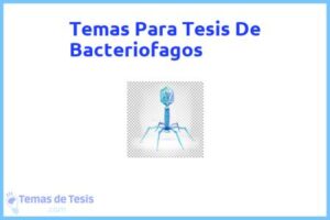 Tesis de Bacteriofagos: Ejemplos y temas TFG TFM