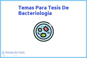 Tesis de Bacteriologia: Ejemplos y temas TFG TFM