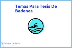 Tesis de Badenes: Ejemplos y temas TFG TFM