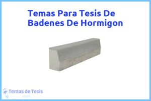 Tesis de Badenes De Hormigon: Ejemplos y temas TFG TFM