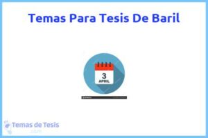 Tesis de Baril: Ejemplos y temas TFG TFM