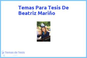 Tesis de Beatriz Mariño: Ejemplos y temas TFG TFM