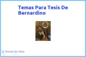 Tesis de Bernardino: Ejemplos y temas TFG TFM