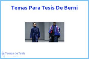 Tesis de Berni: Ejemplos y temas TFG TFM