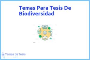 Tesis de Biodiversidad: Ejemplos y temas TFG TFM