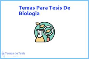 Tesis de Biologia: Ejemplos y temas TFG TFM