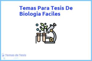 Tesis de Biologia Faciles: Ejemplos y temas TFG TFM