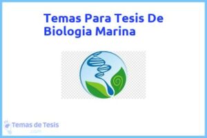 Tesis de Biologia Marina: Ejemplos y temas TFG TFM