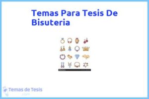 Tesis de Bisuteria: Ejemplos y temas TFG TFM