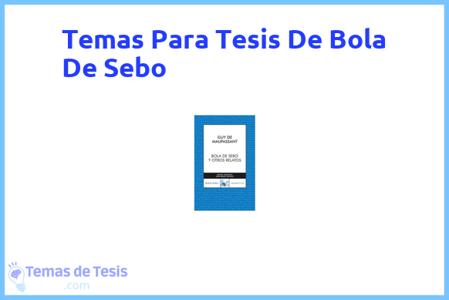 temas de tesis de Bola De Sebo, ejemplos para tesis en Bola De Sebo, ideas para tesis en Bola De Sebo, modelos de trabajo final de grado TFG y trabajo final de master TFM para guiarse
