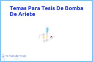 Tesis de Bomba De Ariete: Ejemplos y temas TFG TFM