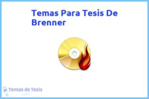 Tesis de Brenner: Ejemplos y temas TFG TFM