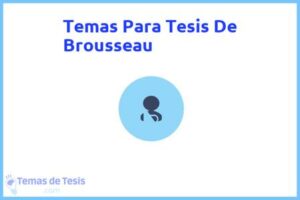Tesis de Brousseau: Ejemplos y temas TFG TFM