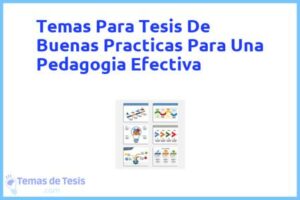 Tesis de Buenas Practicas Para Una Pedagogia Efectiva: Ejemplos y temas TFG TFM