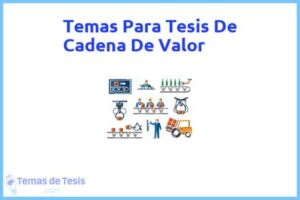 Tesis de Cadena De Valor: Ejemplos y temas TFG TFM