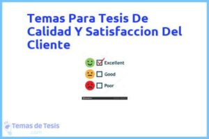 Tesis de Calidad Y Satisfaccion Del Cliente: Ejemplos y temas TFG TFM